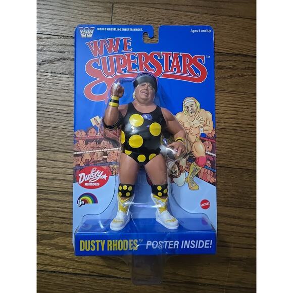 LJN Other - WWE LJN Superstars | Dusty Rhodes Action Figure | 1980s Retro 8” Collectible Toy